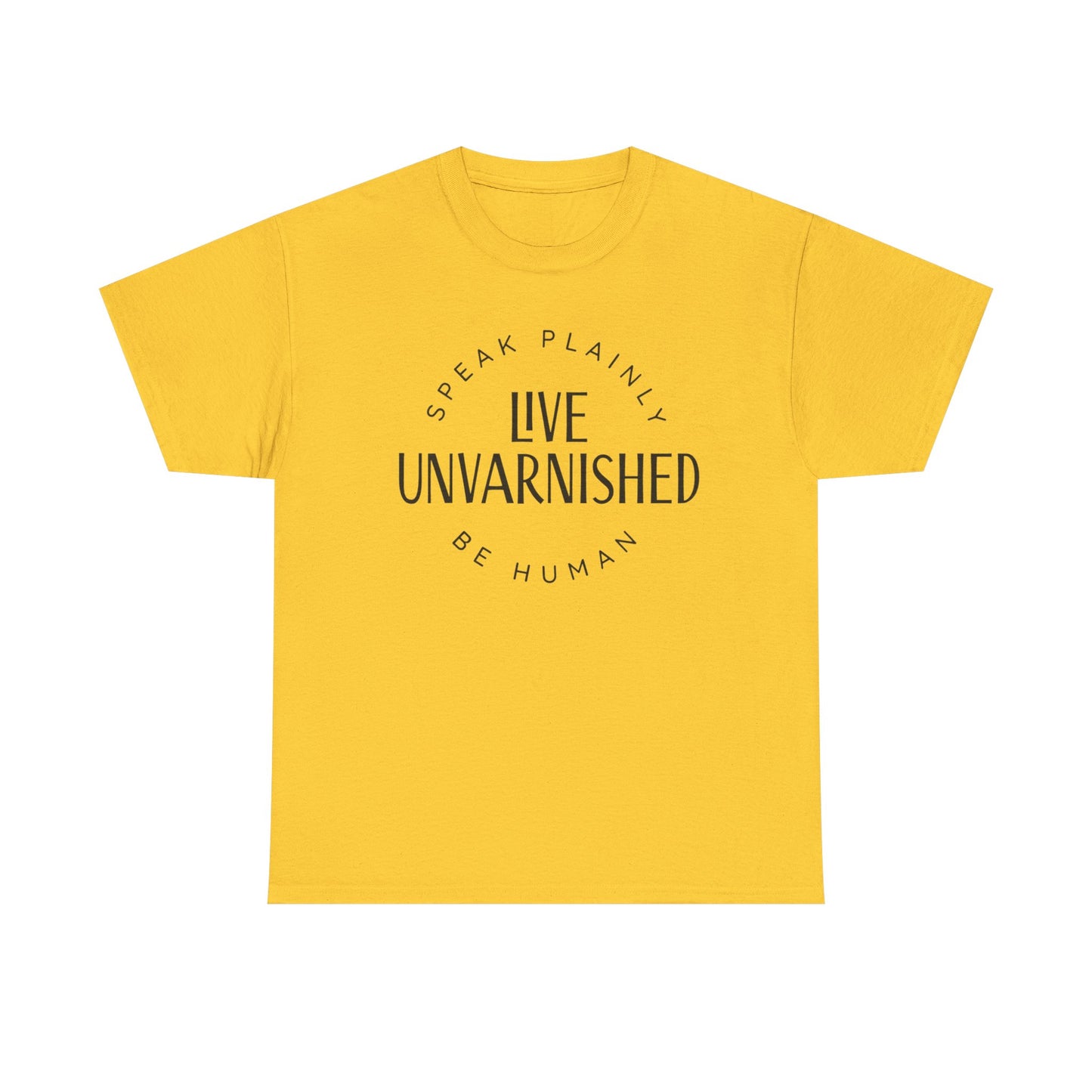 Live Unvarnished Classic Logo T-Shirt (Black Logo)