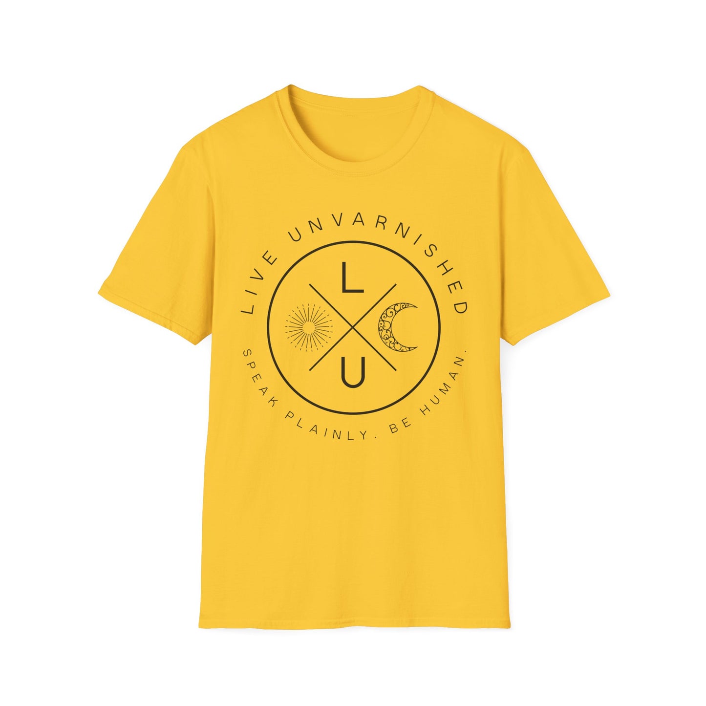 Live Unvarnished "Camp Style" Logo T-Shirt (Black Logo)