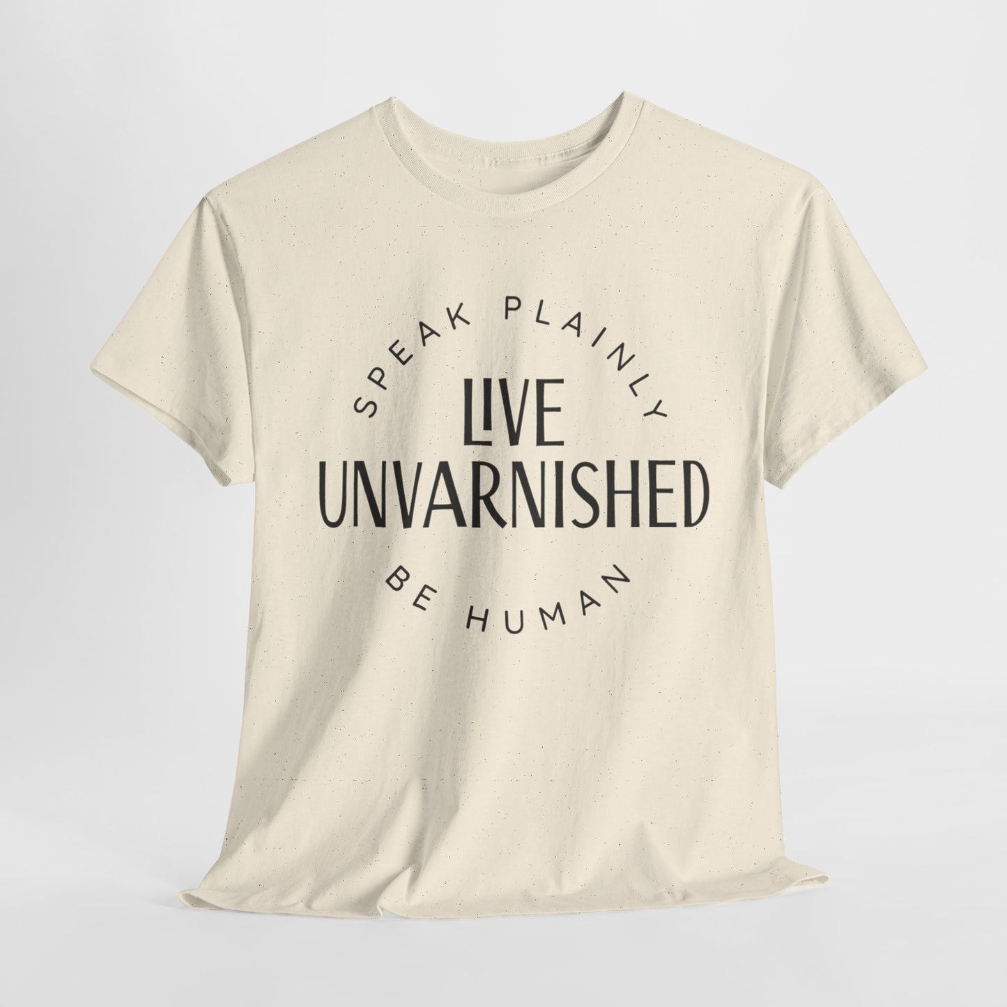 Live Unvarnished Classic Logo T-Shirt (Black Logo)