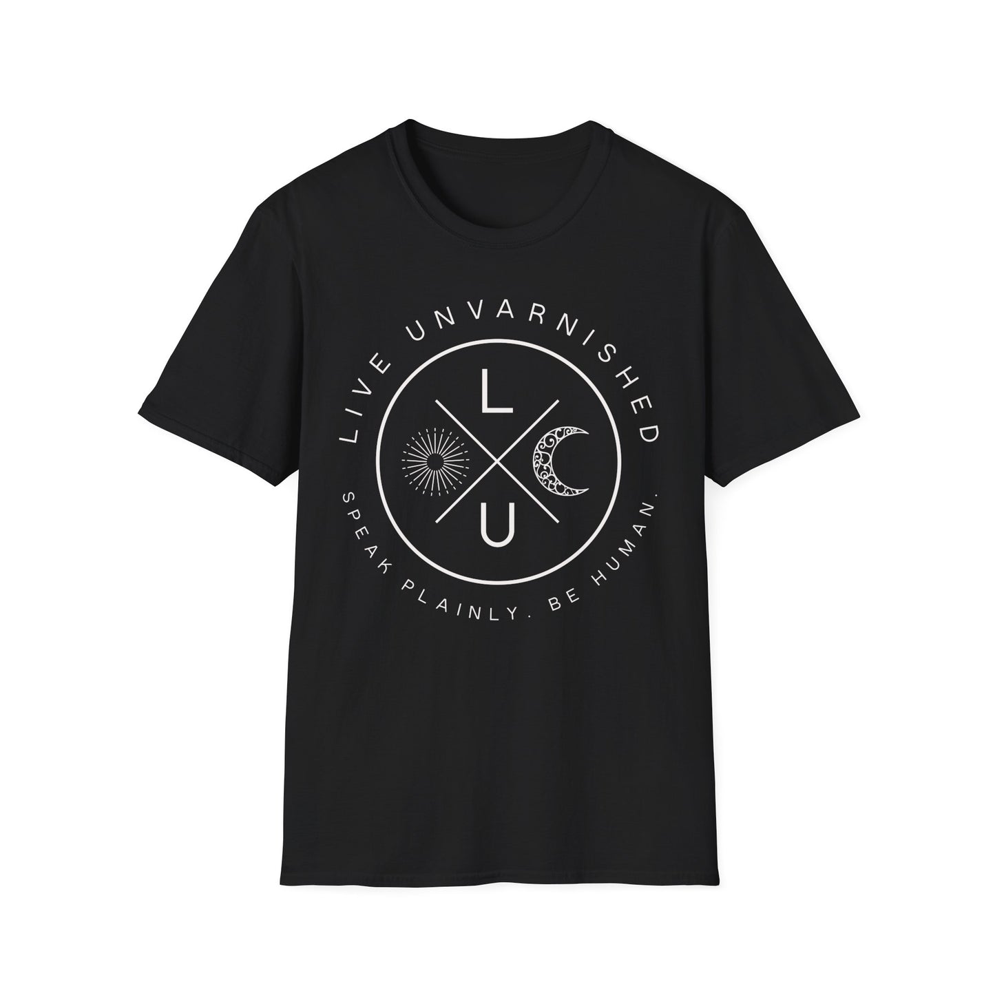 Live Unvarnished "Camp Style" Logo T-Shirt (White Logo)