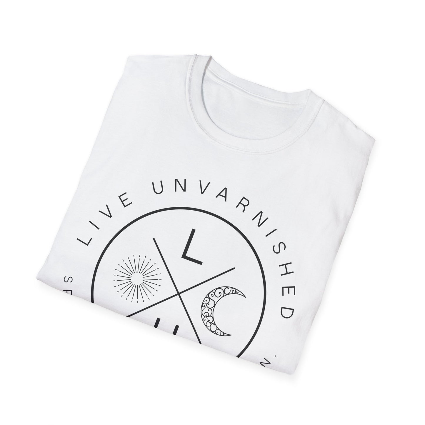 Live Unvarnished "Camp Style" Logo T-Shirt (Black Logo)