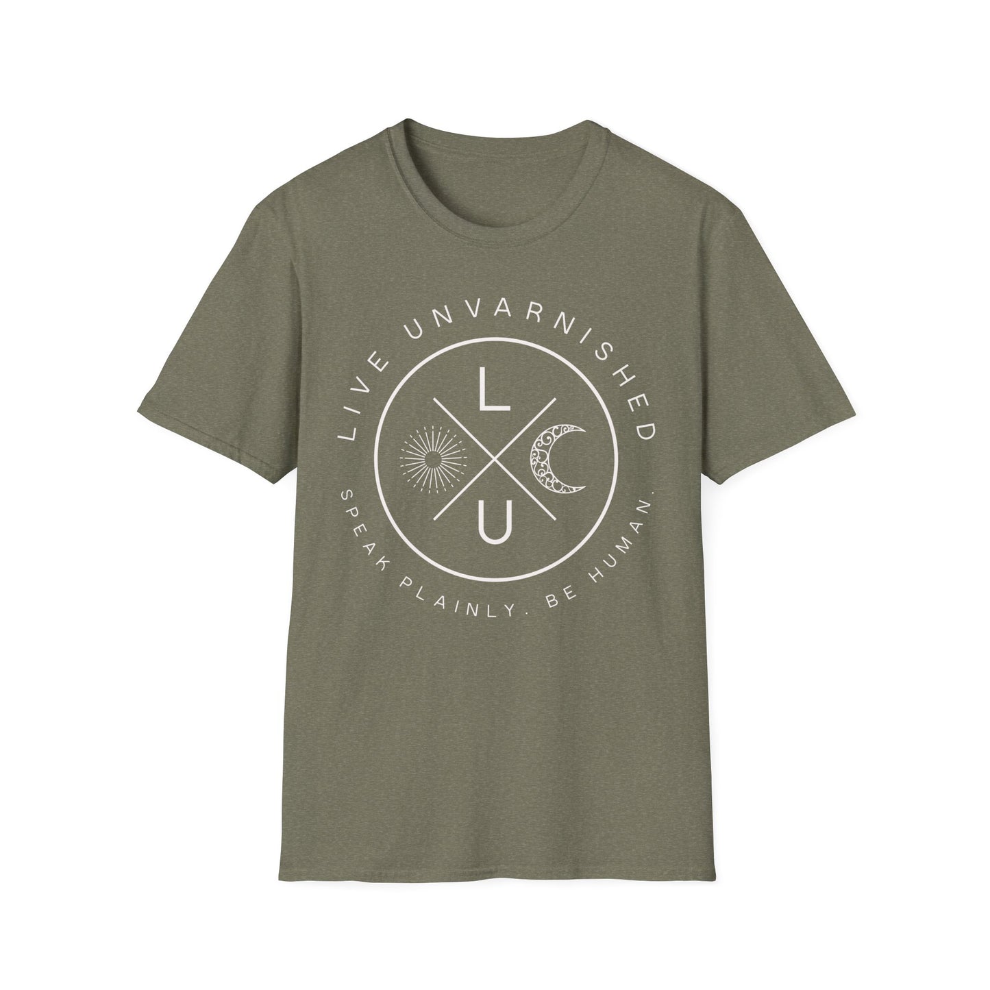 Live Unvarnished "Camp Style" Logo T-Shirt (White Logo)