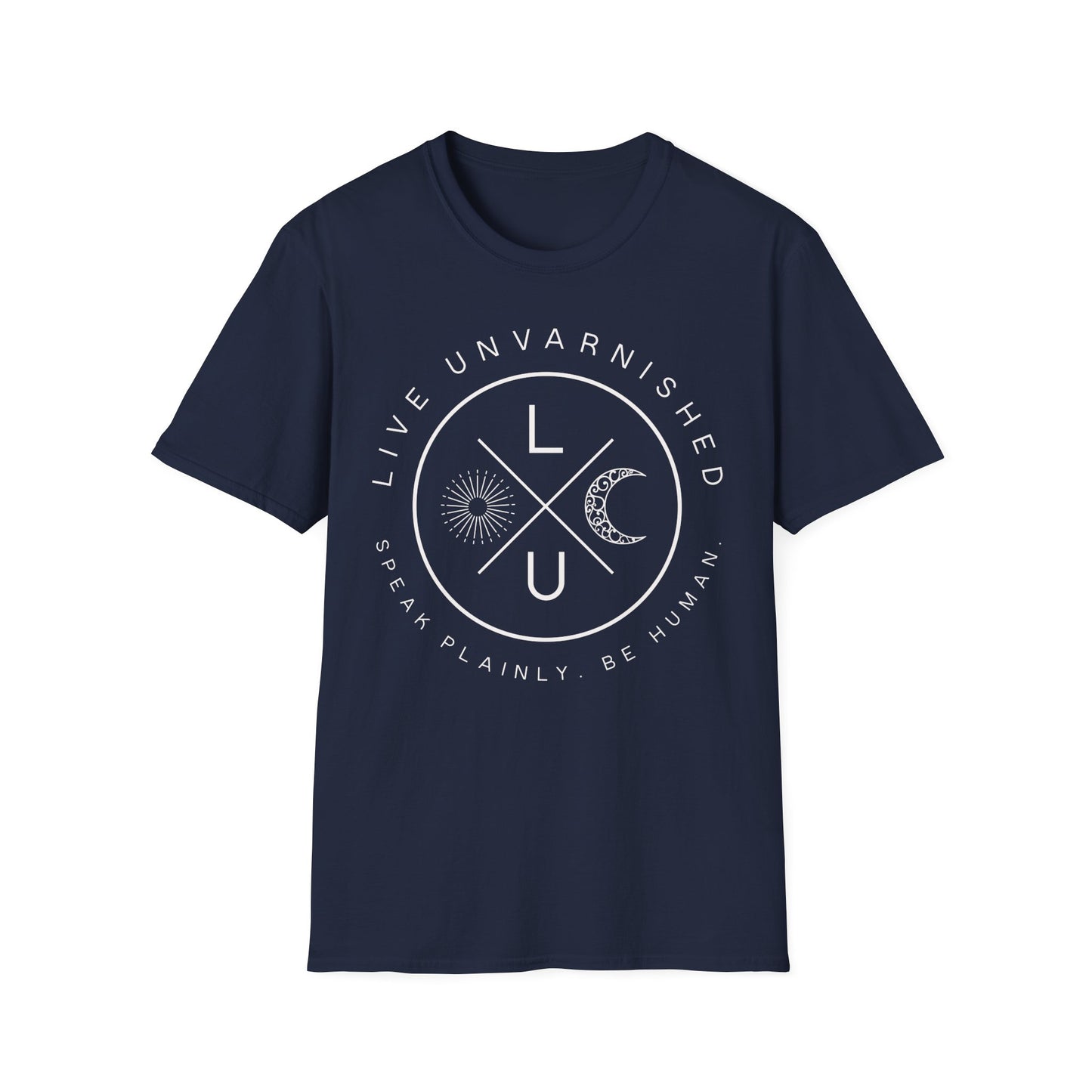 Live Unvarnished "Camp Style" Logo T-Shirt (White Logo)