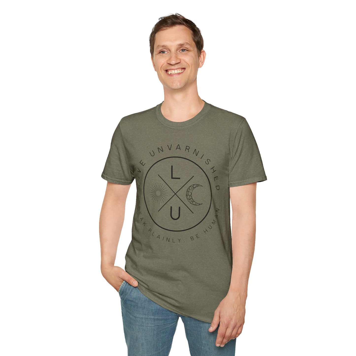 Live Unvarnished "Camp Style" Logo T-Shirt (Black Logo)