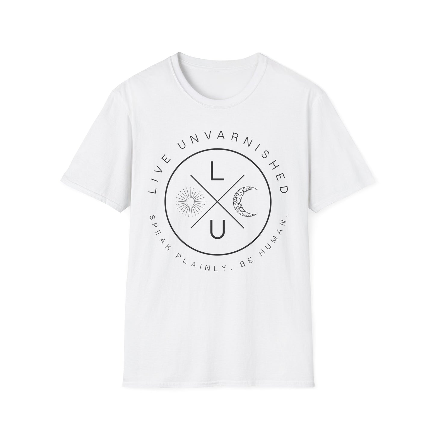Live Unvarnished "Camp Style" Logo T-Shirt (Black Logo)
