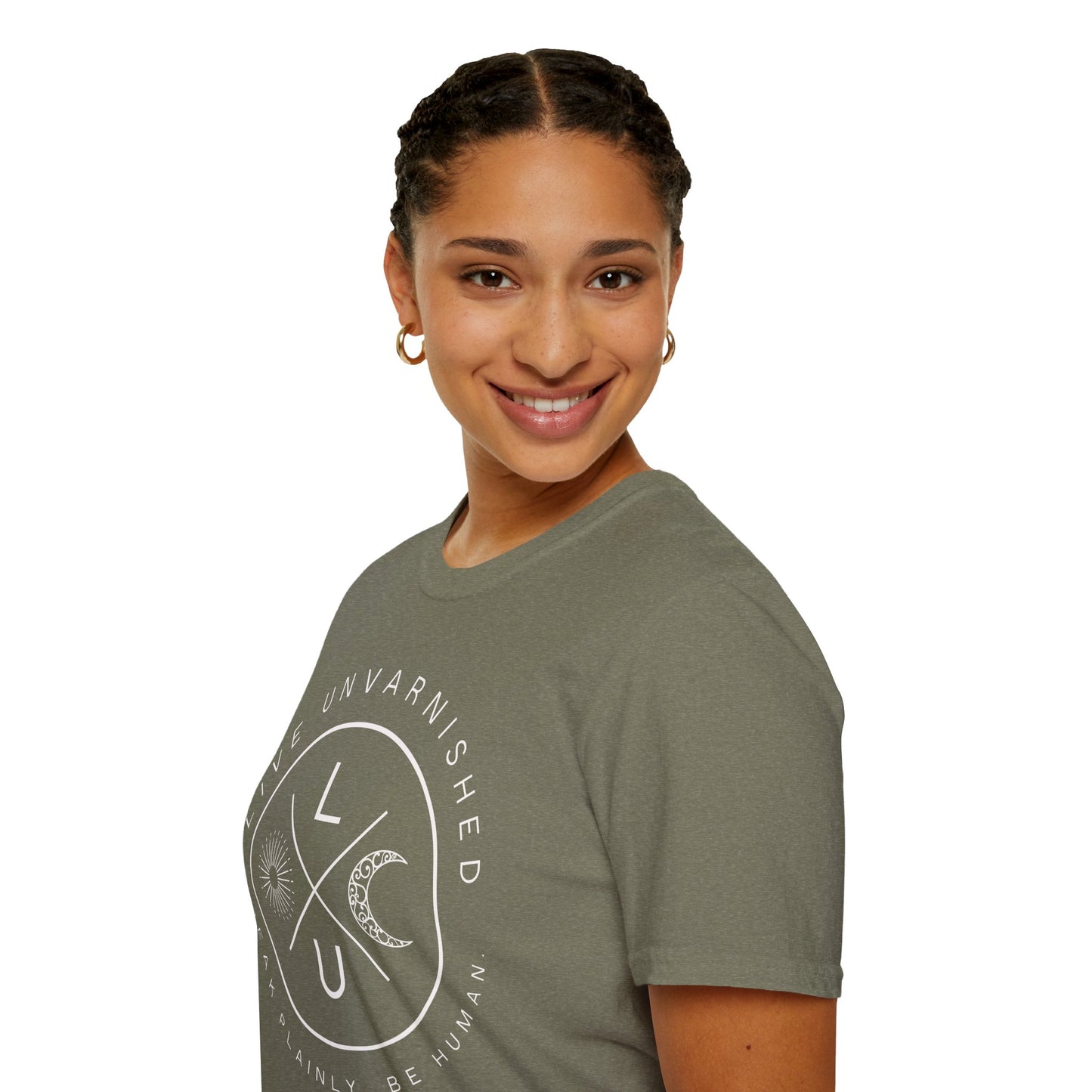 Live Unvarnished "Camp Style" Logo T-Shirt (White Logo)