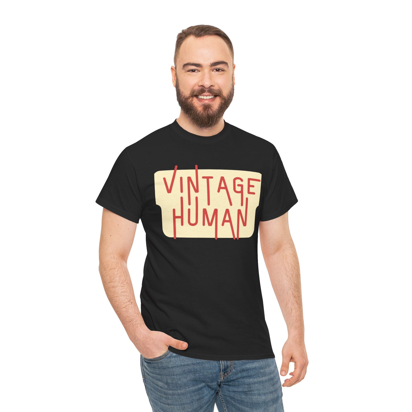 Vintage Human T-Shirt w/ Background