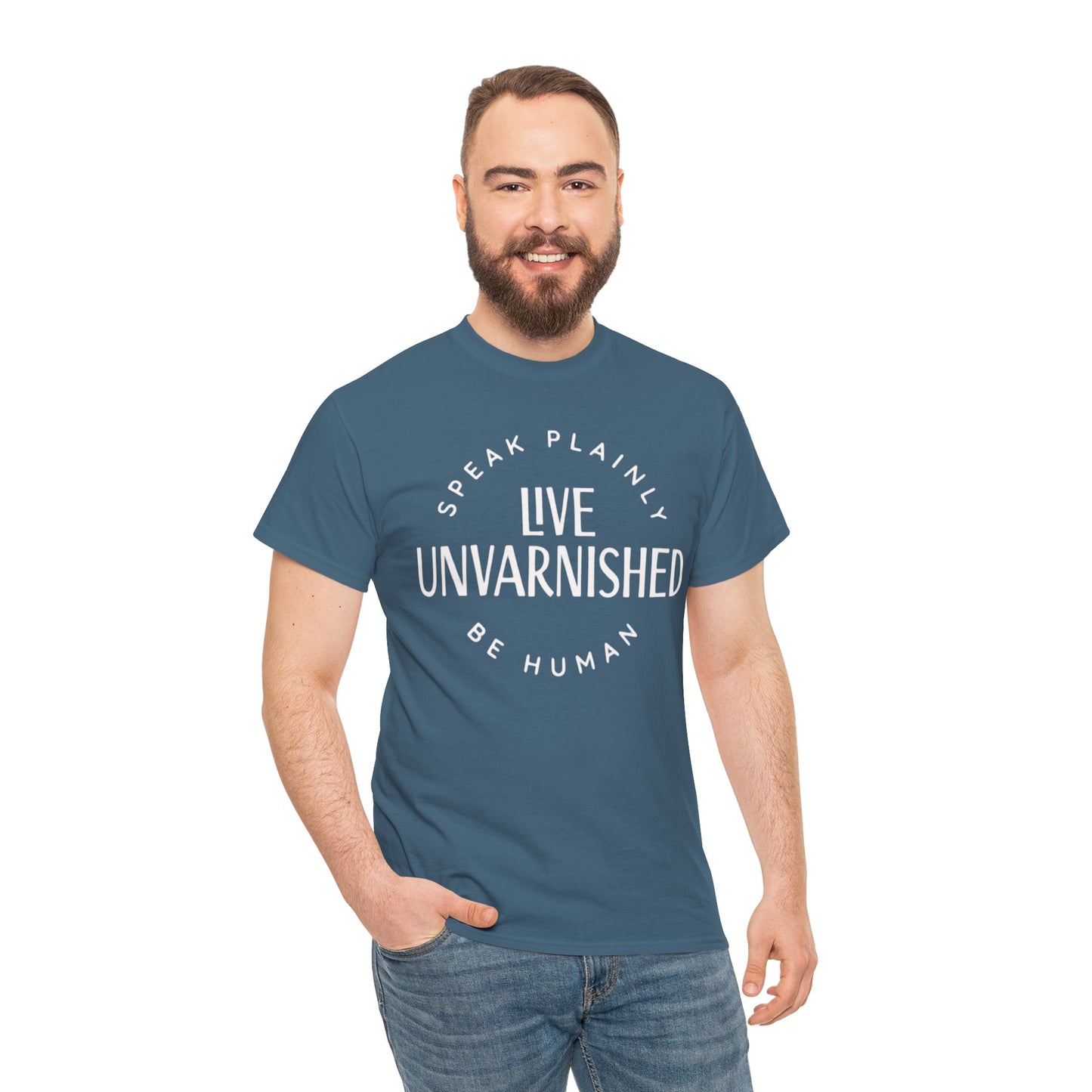 Live Unvarnished Classic Logo T-Shirt (White Logo)