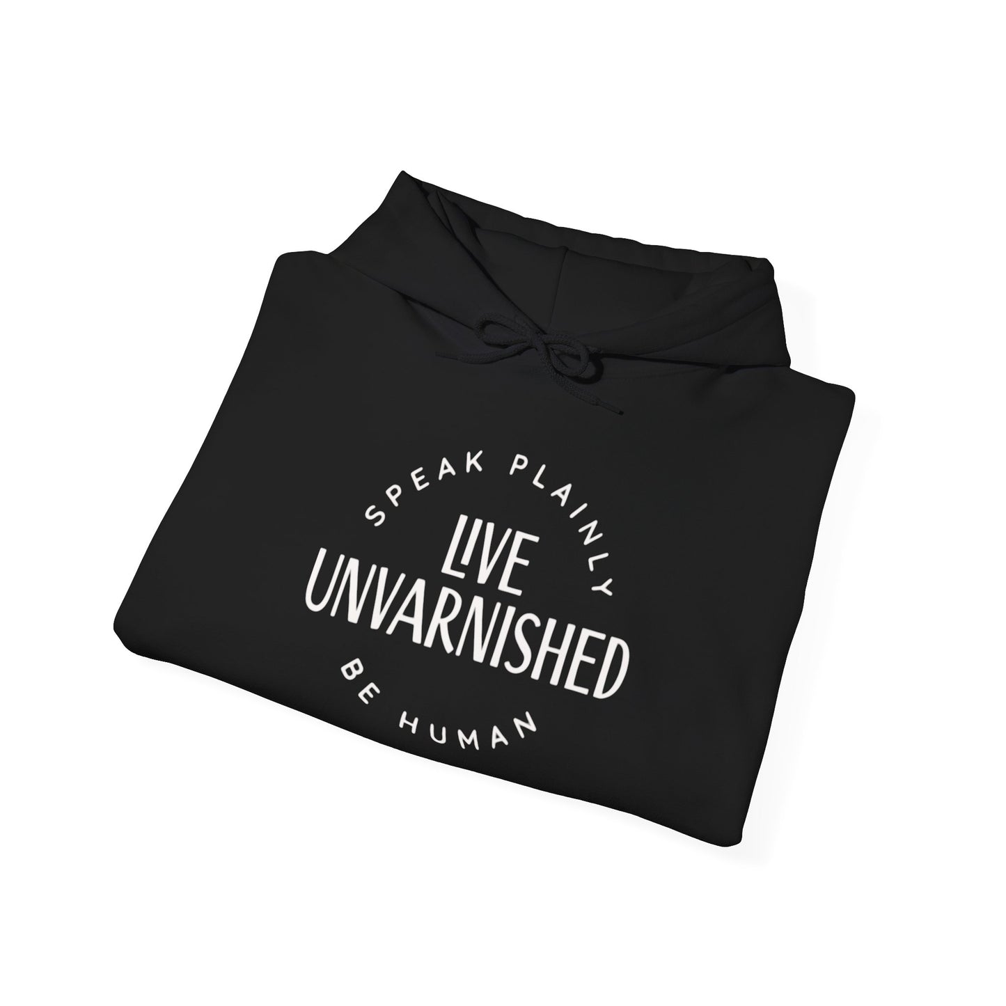 Live Unvarnished Classic Logo (white) Hoodie