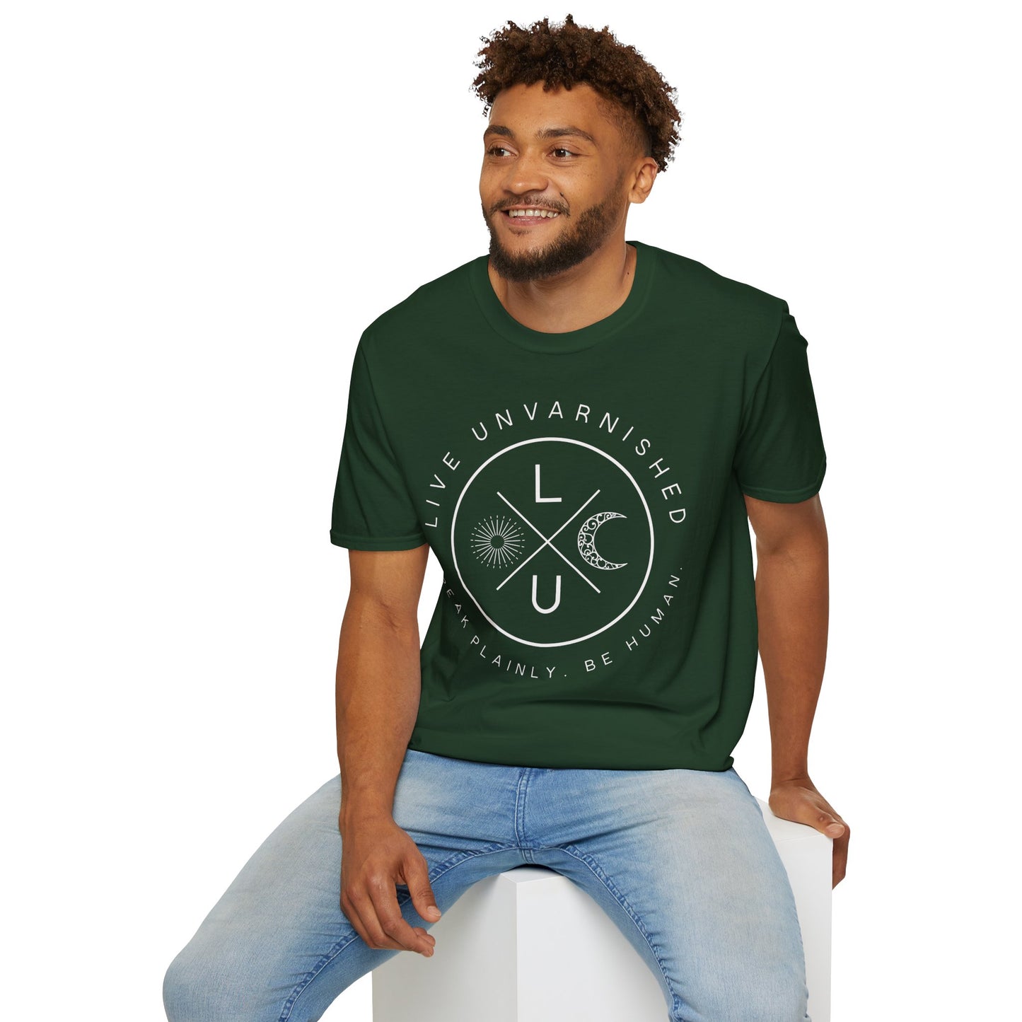 Live Unvarnished "Camp Style" Logo T-Shirt (White Logo)