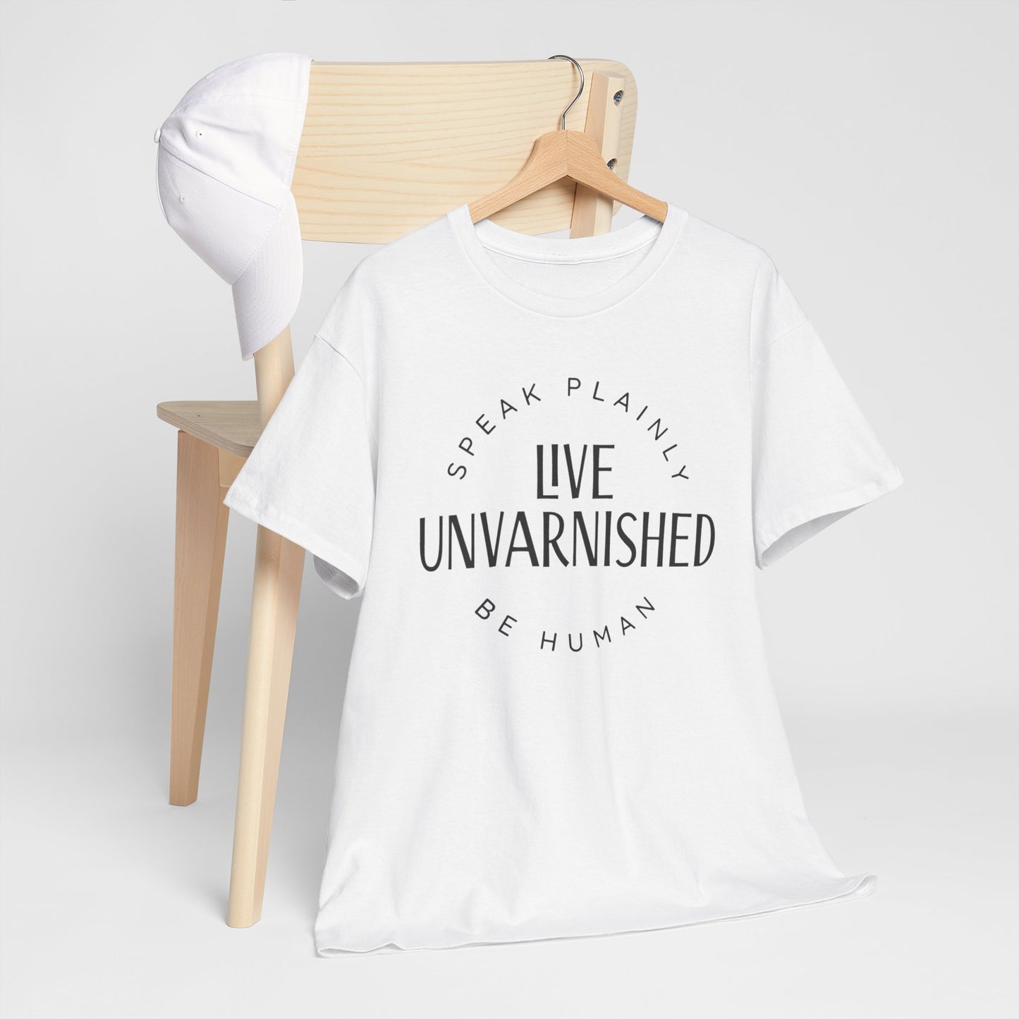 Live Unvarnished Classic Logo T-Shirt (Black Logo)