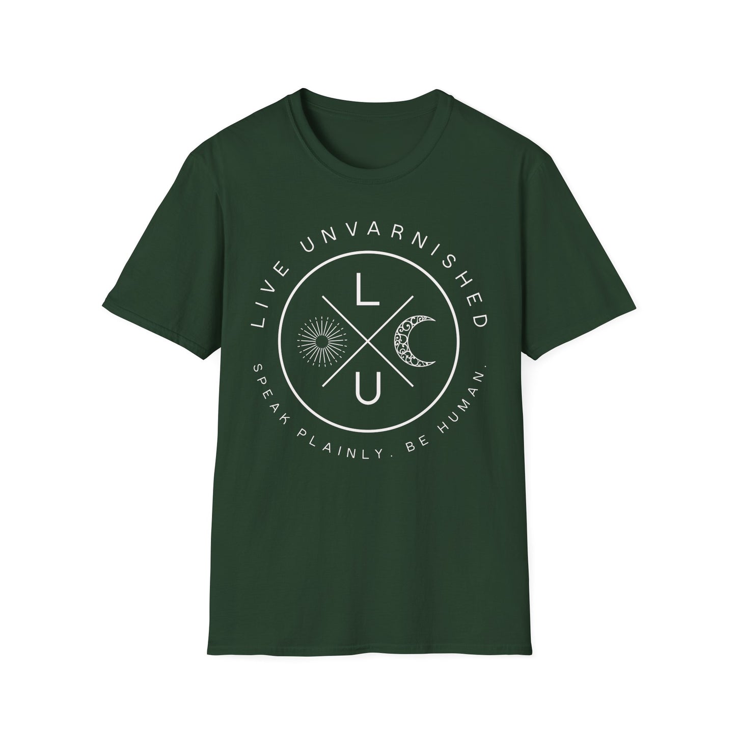 Live Unvarnished "Camp Style" Logo T-Shirt (White Logo)