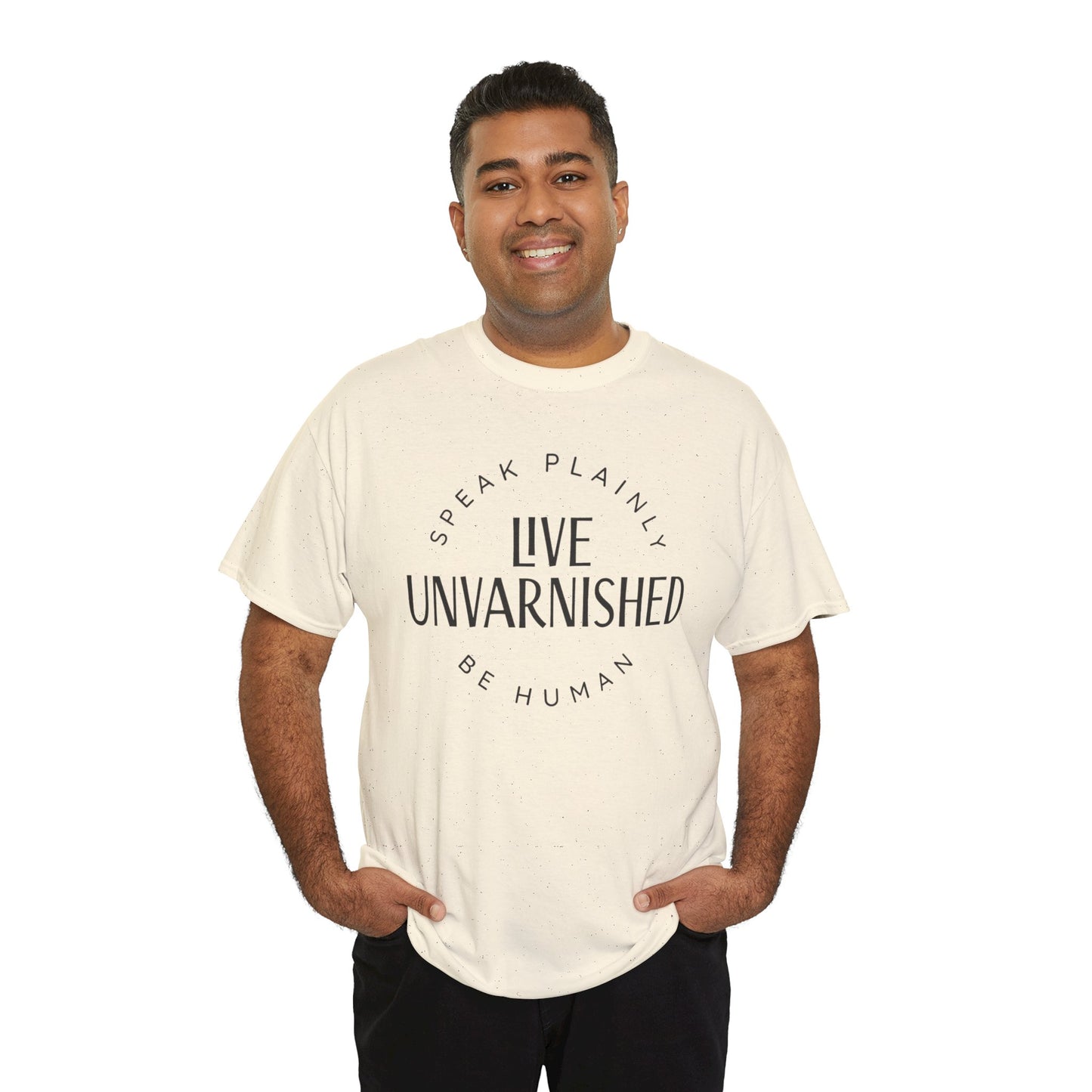 Live Unvarnished Classic Logo T-Shirt (Black Logo)
