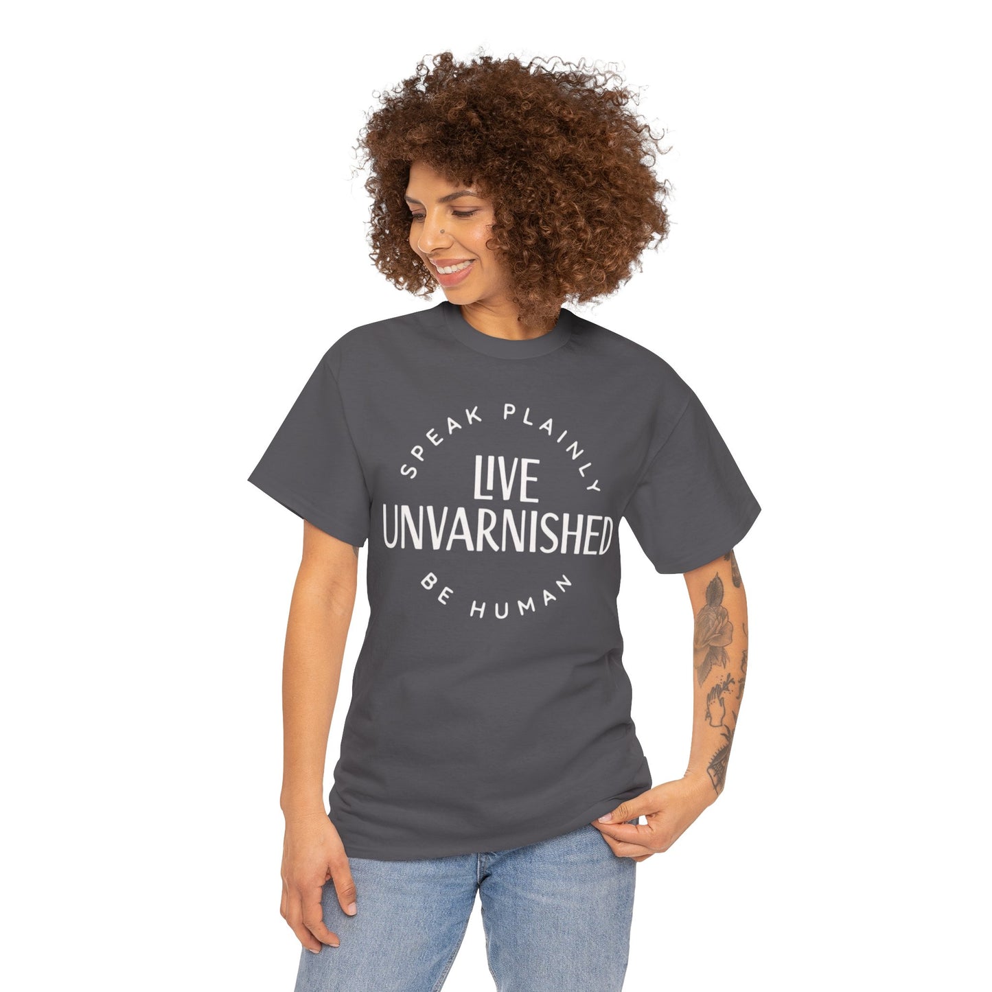 Live Unvarnished Classic Logo T-Shirt (White Logo)